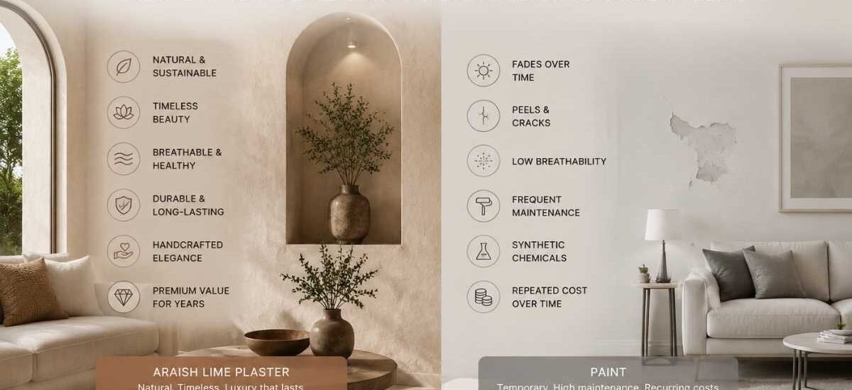 Araish Lime Plaster is the ultimate Luxury Wall Finish For Modern Homes
