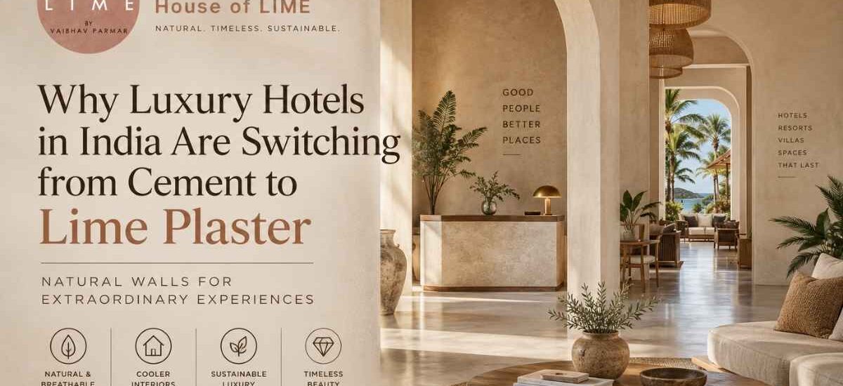 Why Luxury hotels in India Are switching from cement to Lime plaster